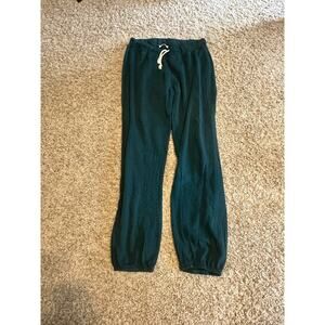 Perfect White Tee Teal Green French Terry Sweatpants Large